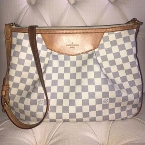 💯 AUTHENTIC Louis Vuitton Damier Azur Siracusa PM